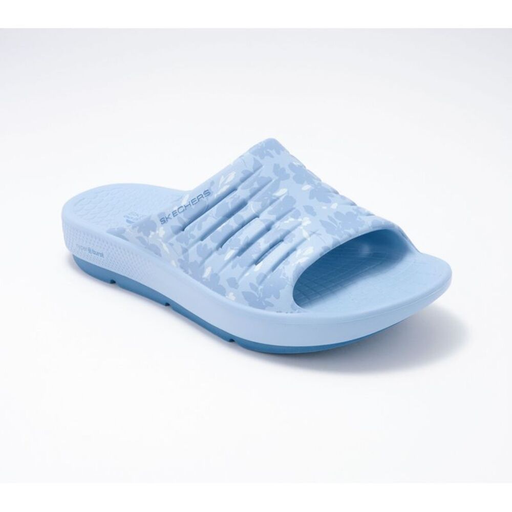Skechers Women's Sz 9 GO RECOVER Refresh Arch Fit Recovery Slide Blue
